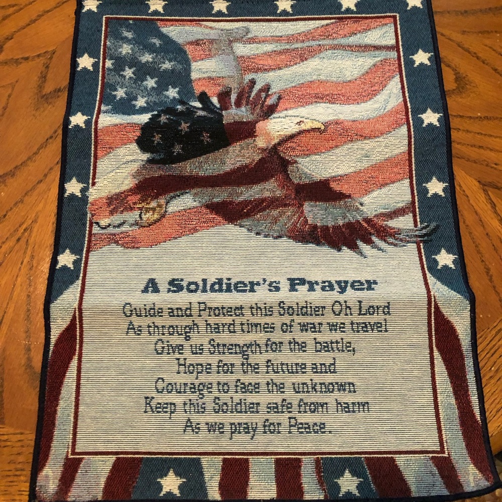 Fabric Hanging A Soldiers Prayer 🇺🇸